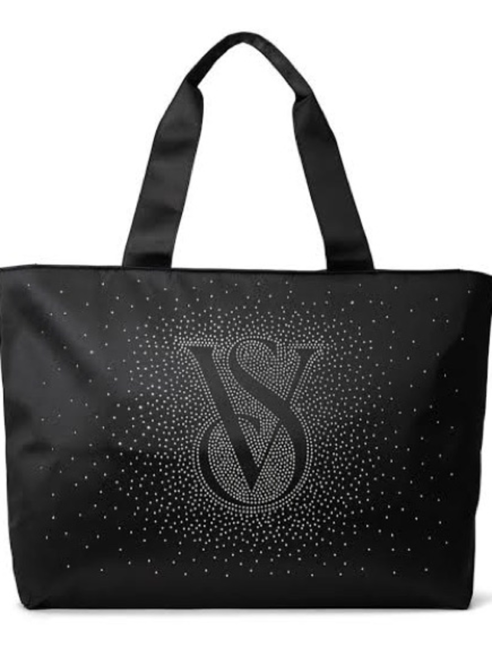 Victoria's Secret Black Tote with Rhinestone VS Monogram